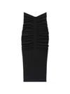 Alexander Wang Ruched Long Skirt In Black