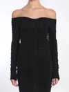 Alexander Wang Ls Wide V Neck Ruched Pullover
