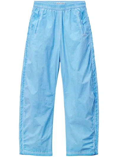 Alexander Wang Ruched Seam Track Pants In Blue