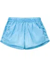 Alexander Wang Ruched Track Short In Blue