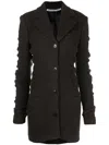 Alexander Wang Wool-blend Felt Blazer In Brown