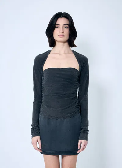 ALEXANDER WANG RUCHED SQUARE NECK TOP