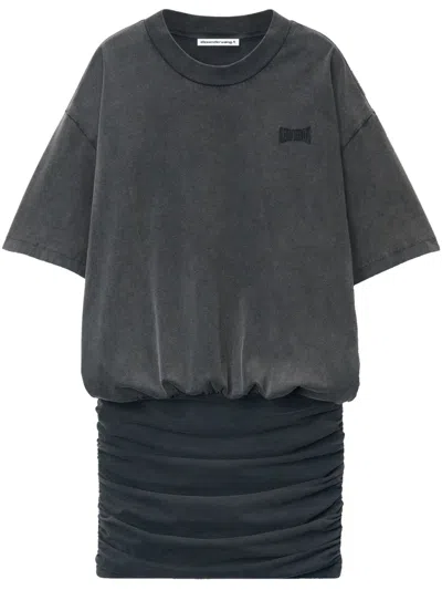 ALEXANDER WANG RUCHED T-SHIRT DRESS