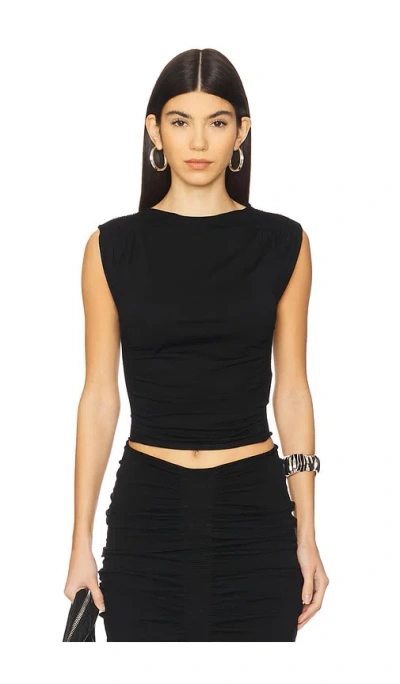 Alexander Wang Ruched Tank In Black