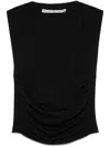 Alexander Wang Ruched Tank In Black
