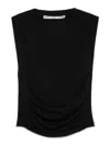 Alexander Wang Ruched Tank In Black