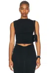 Alexander Wang Ruched Tank Top In Black
