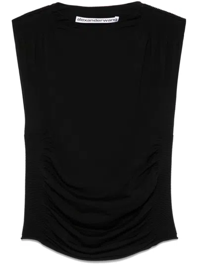 Alexander Wang Gerafftes Oberteil In Schwarz