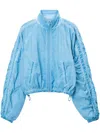Alexander Wang Ruched Track Jacket In Blue