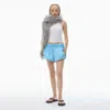 Alexander Wang Ruched Track Short In Washed Sky