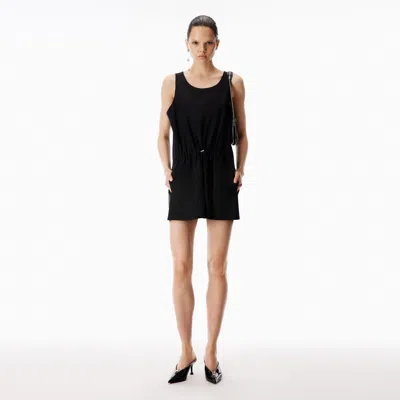 Alexander Wang Ruched Waist Mini Dress In Black
