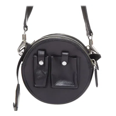 Pre-owned Alexander Wang Runway Canteen Black Circle Multi Pocket Crossbody Bag