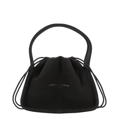 Alexander Wang Ryan Hand Bag In Black Leather