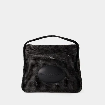 Alexander Wang Ryan Large Black Leather-trim Shoulder Bag For Women