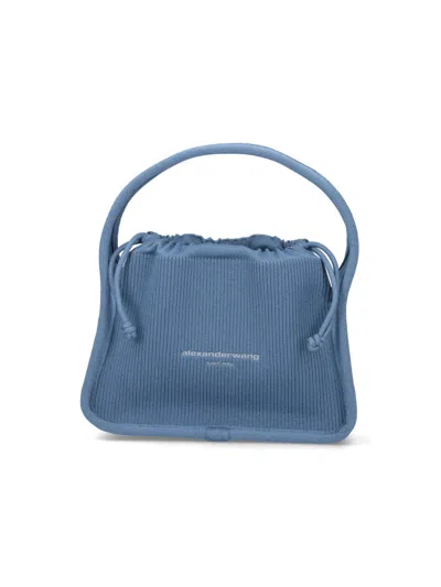 Alexander Wang Ryan Shoulder Bag In Blue Fabric