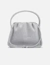 Alexander Wang Small Ryan Drawstring Bag In Silver