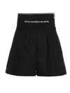 Alexander Wang High Waisted Shorts With Exposed Zipper And Logo Elastic