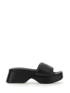 Alexander Wang Float Mules With Platform Sole And Squared Toe In Black
