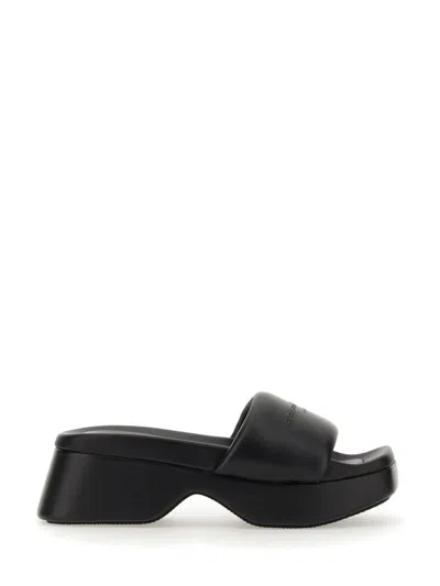 Alexander Wang Sandal With Logo In Black