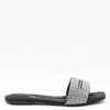 Alexander Wang Embellished Logo Motif Slides In Black