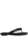Alexander Wang Neutrals Jenna Tubular Padded Flop Sandals In Black
