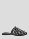 Alexander Wang Black Leather Sandals In Black