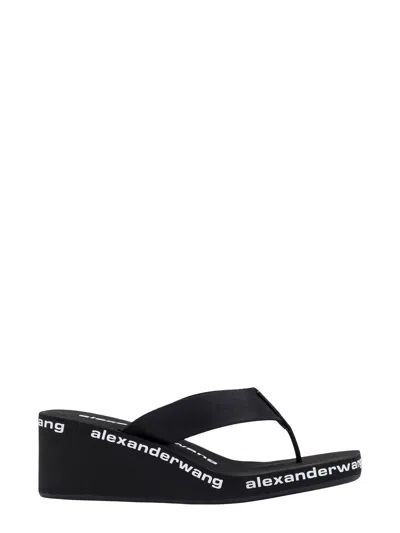 Alexander Wang Thong Sandal With Wedge In Black