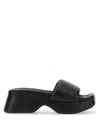 Alexander Wang Float Mules With Platform Sole And Squared Toe In Black