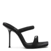 Alexander Wang Black Julie 105mm Nylon Tubular Heeled Sandals In Black