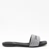 Alexander Wang Wide-strap Satin Sandals With Crystal Accents