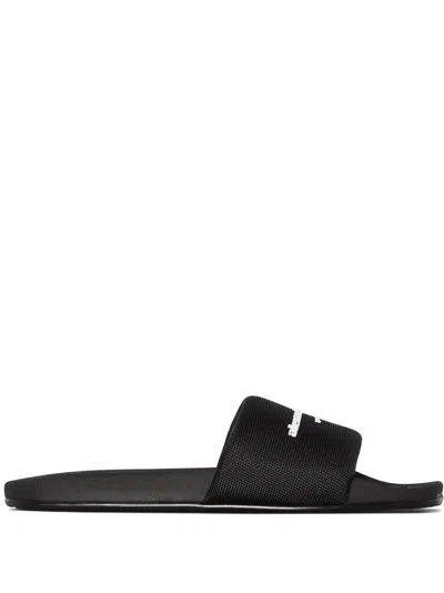 ALEXANDER WANG SANDALS SLIDES WITH PRINT