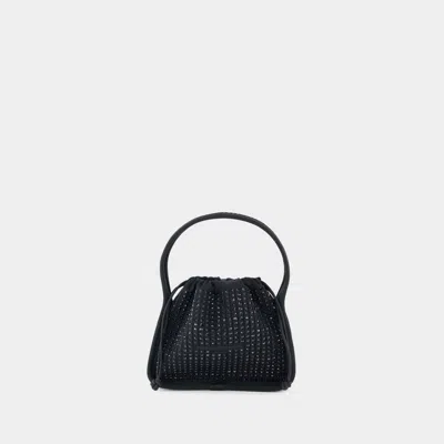 Alexander Wang Sapphire Glass Embellished Bag In Black