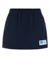 Alexander Wang Navy Blue Deconstructed Athletic Mesh Skort