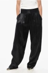 Alexander Wang Satin Balloon Pants With Elastic Waistband In Black