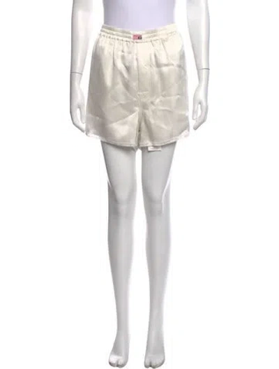 Pre-owned Alexander Wang Satin Mini Shorts In Neutral