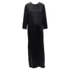 Alexander Wang Satin Minimal Classic Crew Neck / Sleeves Dress In Black