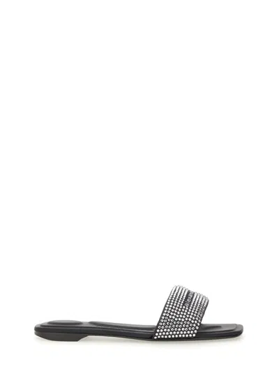 Alexander Wang Satin Sandal In Black
