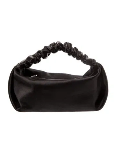 Pre-owned Alexander Wang Satin Shoulder Bag In Black