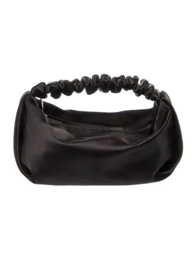 Pre-owned Alexander Wang Satin Shoulder Bag In Black