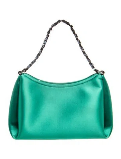 Pre-owned Alexander Wang Satin Shoulder Bag In Green