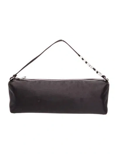 Pre-owned Alexander Wang Satin Shoulder Bag W/ Tags In Black