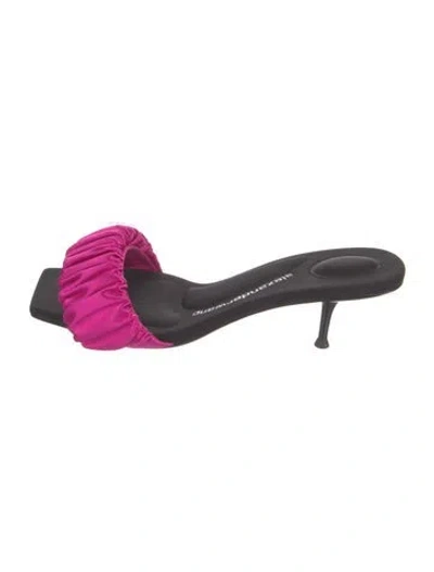 Pre-owned Alexander Wang Satin Slides In Multi