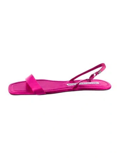 Pre-owned Alexander Wang Satin Slingback Sandals In Pink