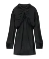 Alexander Wang Satin Viscose Slip Dress W/bolero In Black