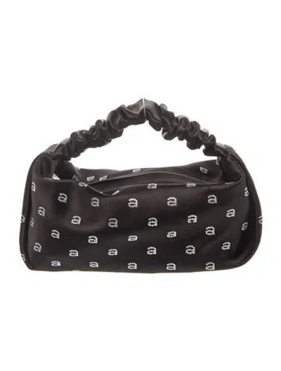 Pre-owned Alexander Wang Satin Top Handle Bag In Black