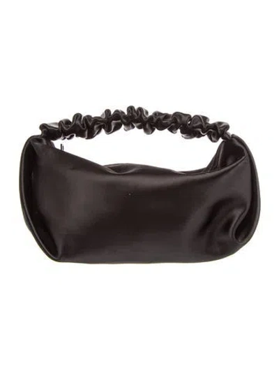 Pre-owned Alexander Wang Satin Top Handle Bag In Black