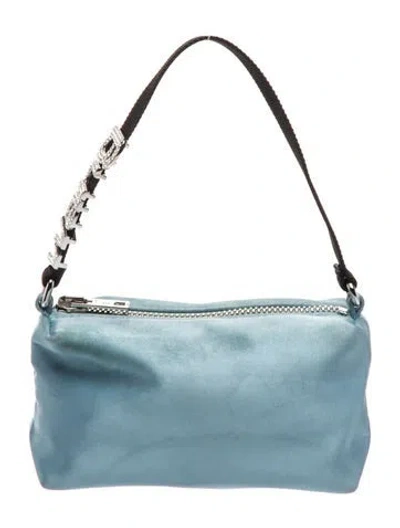 Pre-owned Alexander Wang Satin Top Handle Bag In Blue