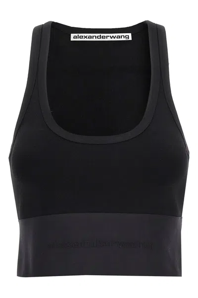 Alexander Wang 'scoop Neck Bra' Top In Black