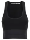 Alexander Wang Scoop Neck Bra Top In Black