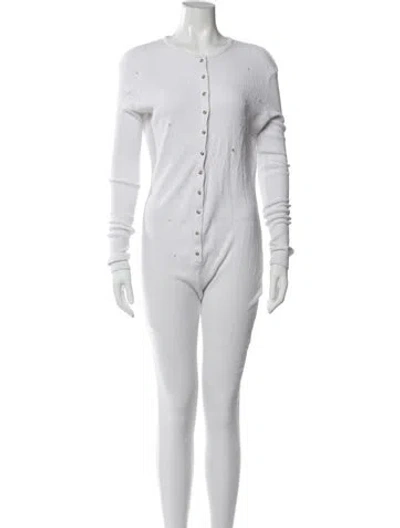 Pre-owned Alexander Wang Scoop Neck Jumpsuit In White